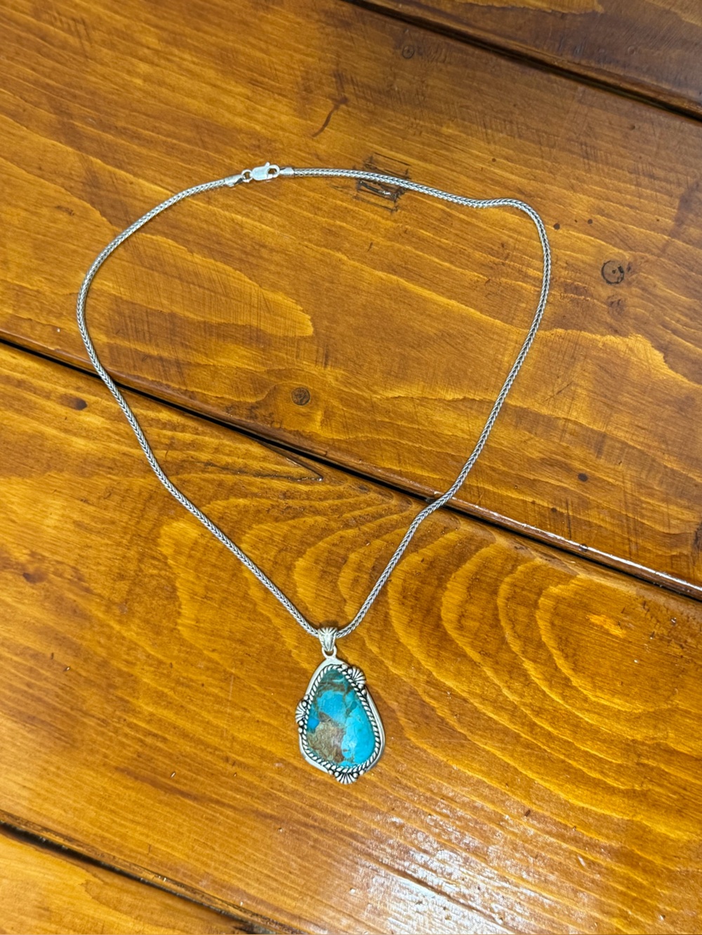 Sedona Turquoise Pendant with 925 chain 18'